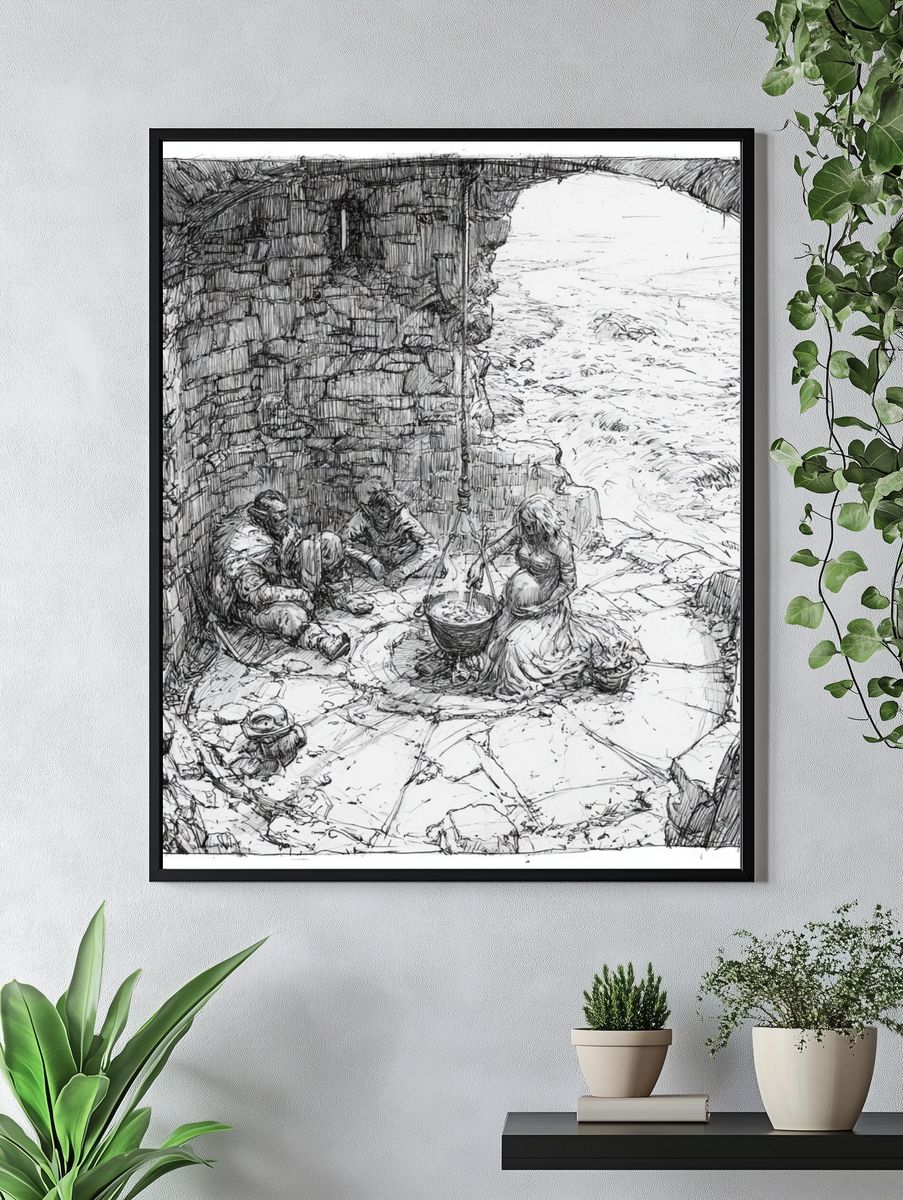 Music Lover Illustration Poster. — room view 4