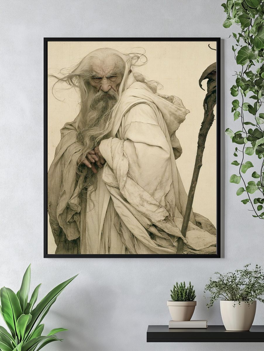 Ancient Sage Portrait Print. — room view 4