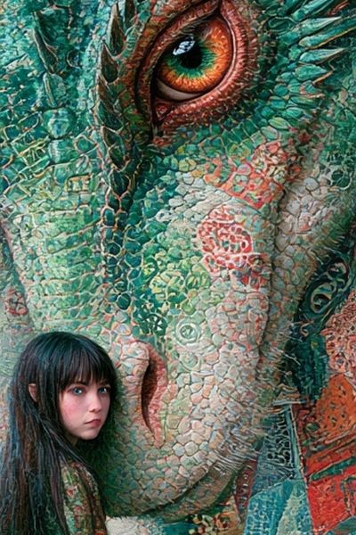 Dragon Eye Fantasy Illustration Poster.