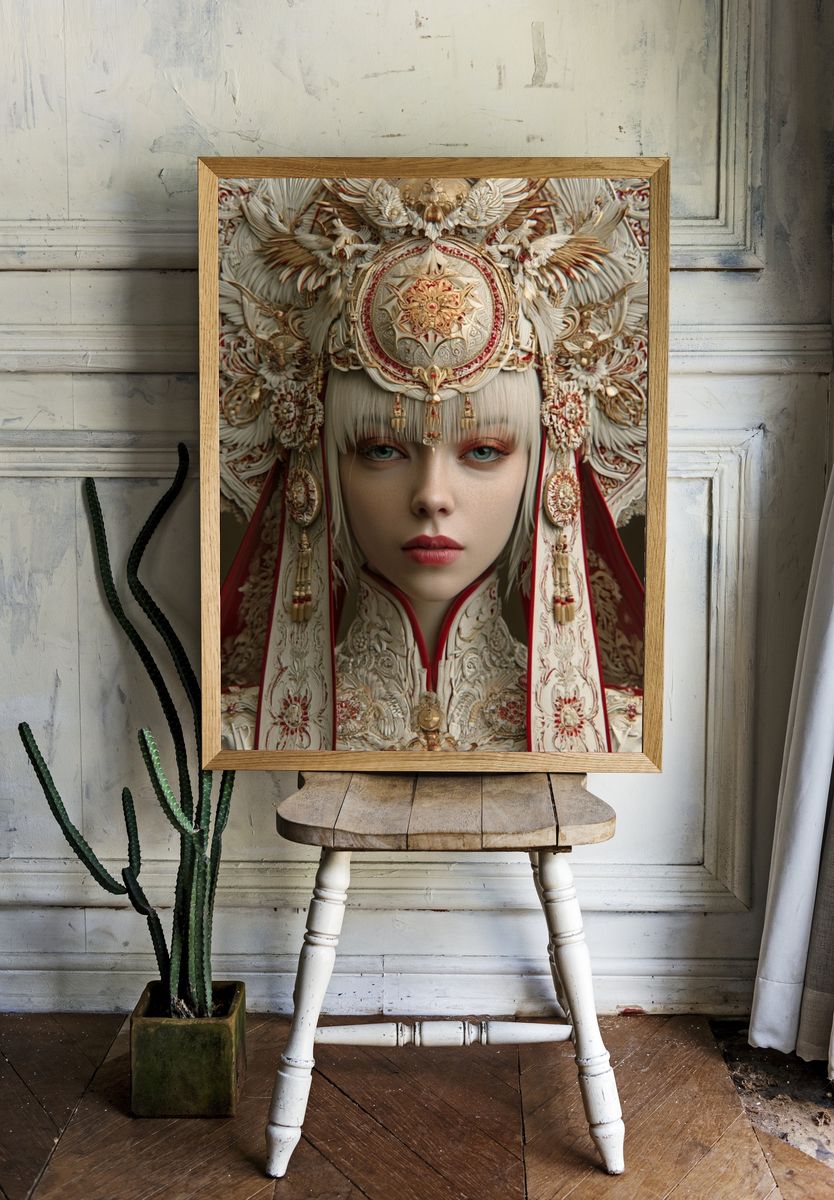 Ornate Imperial Portrait Print. room preview
