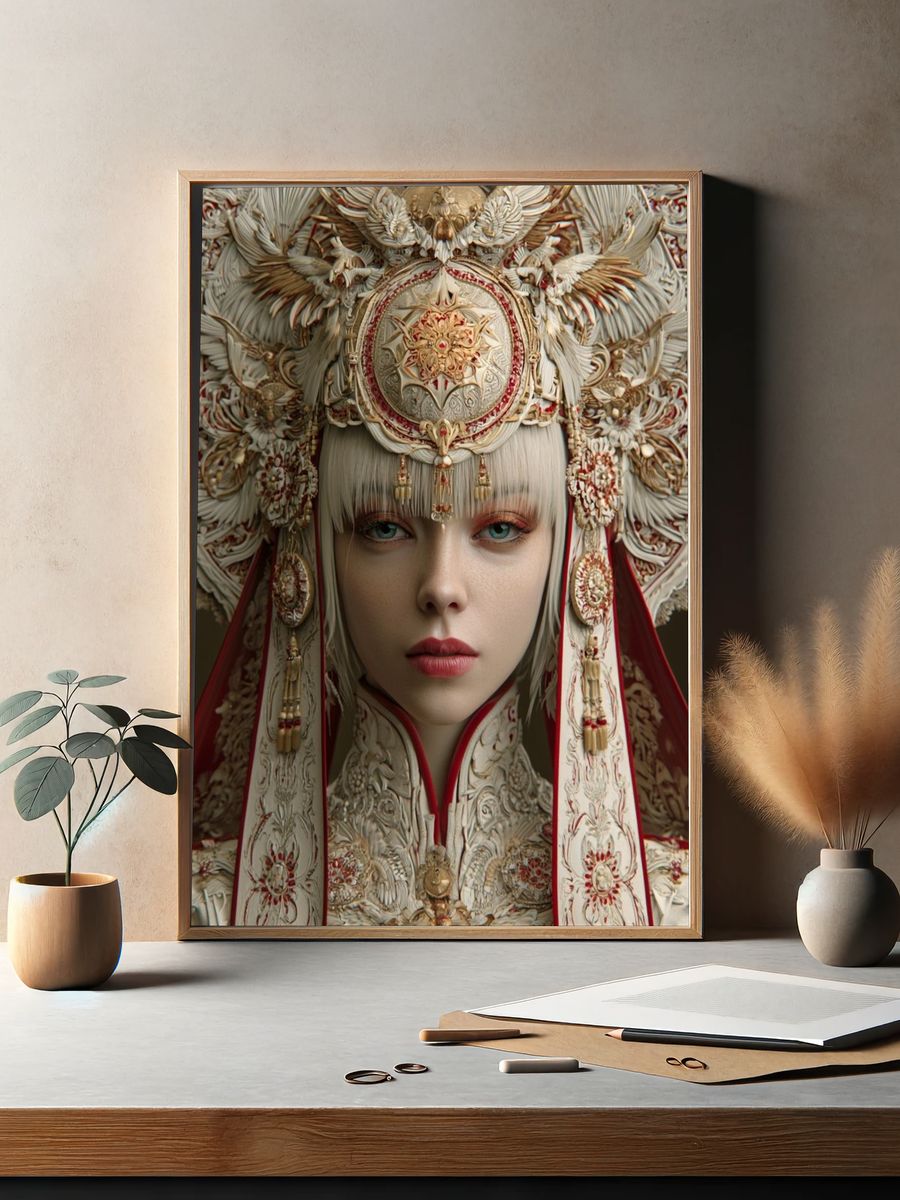 Ornate Imperial Portrait Print. — room view 2