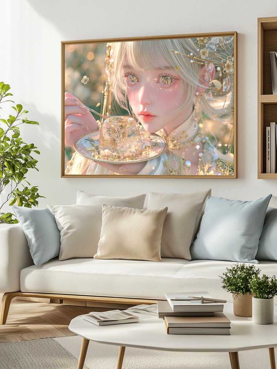 Gilded Fairy Portrait Print. — room view 2