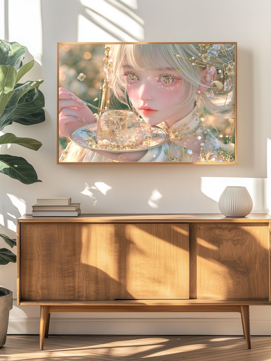 Gilded Fairy Portrait Print. — room view 3