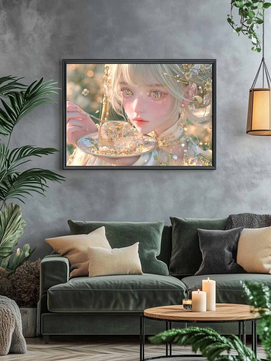 Gilded Fairy Portrait Print. — room view 4