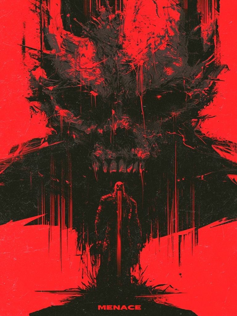 Menace Horror Print. poster — illustration art