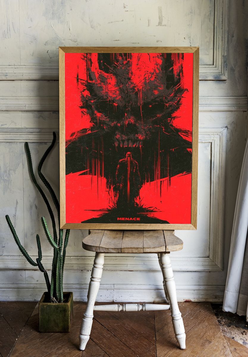 Menace Horror Print. room preview