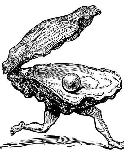 Surreal Oyster Runner Print.