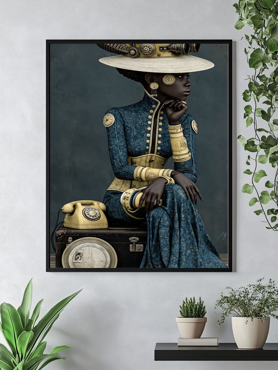 Steampunk Portrait — Fine Art Print. — room view 4