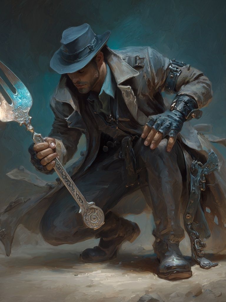 Steampunk Hunter Digital Art Poster. poster — illustration art