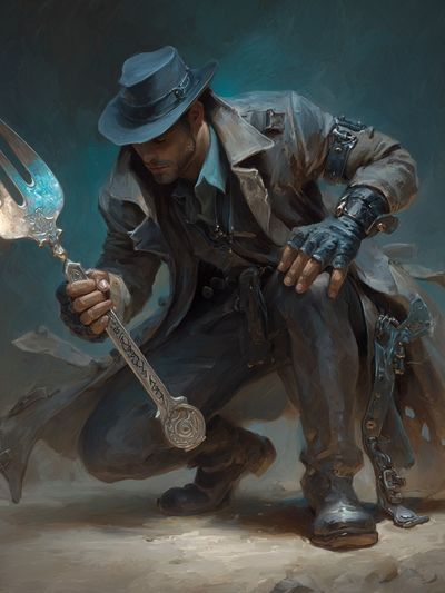 Steampunk Hunter Digital Art Poster. poster