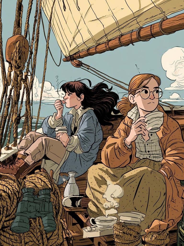 Sailing Adventure Illustration Poster. poster detail