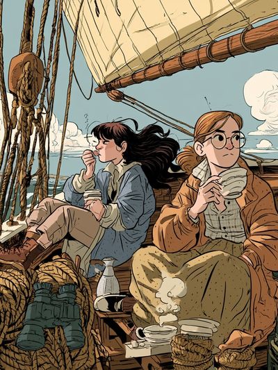 Sailing Adventure Illustration Poster.