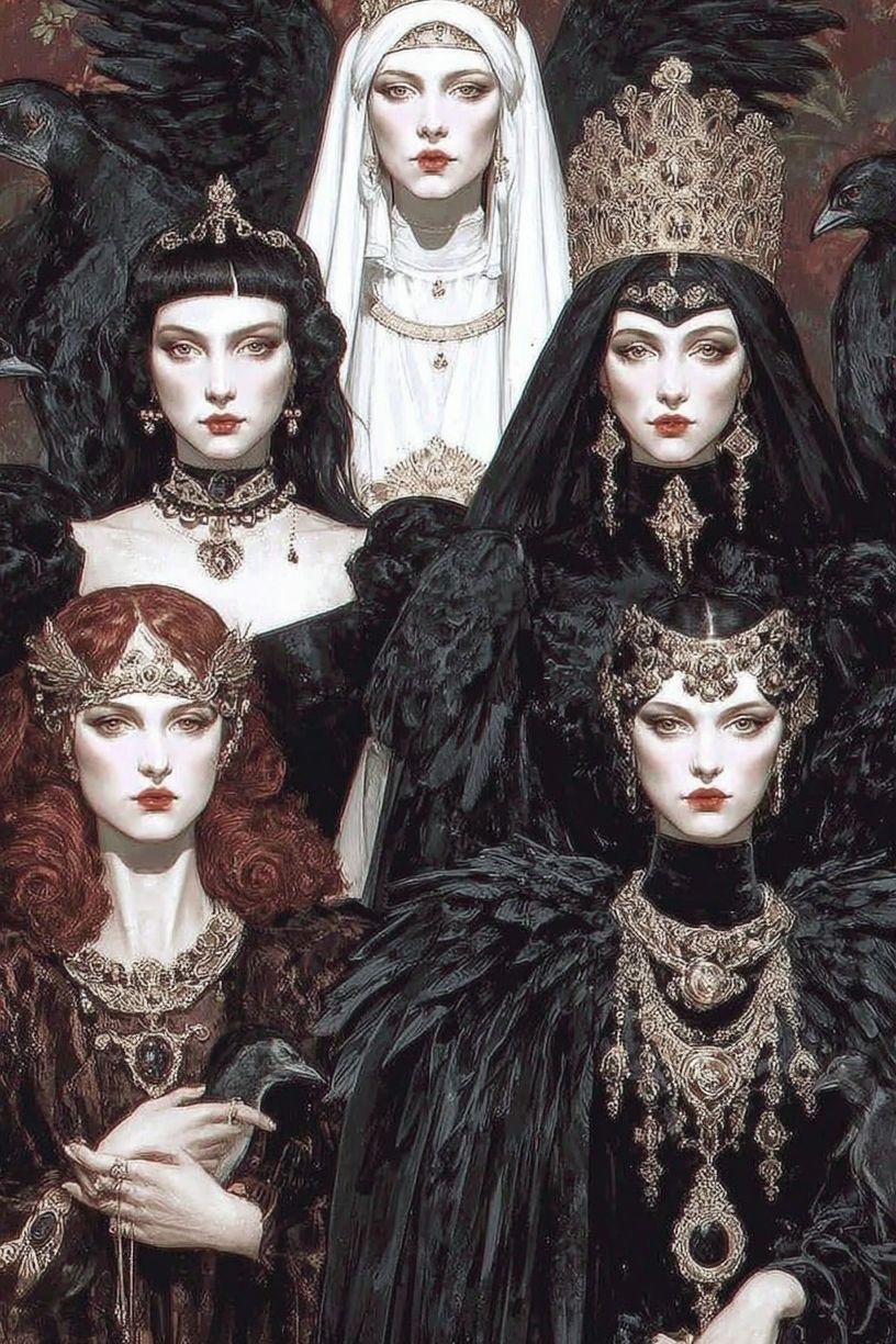 Gothic Queens Illustration Poster. poster — illustration art