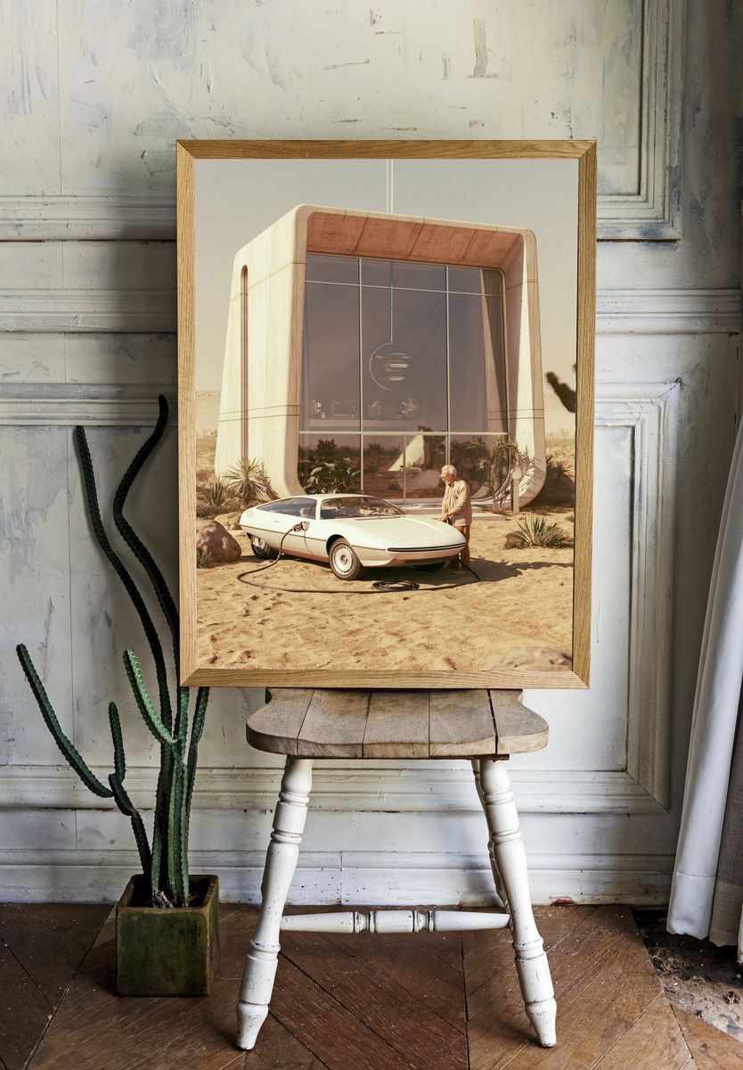 Desert Futurist House Poster. room preview