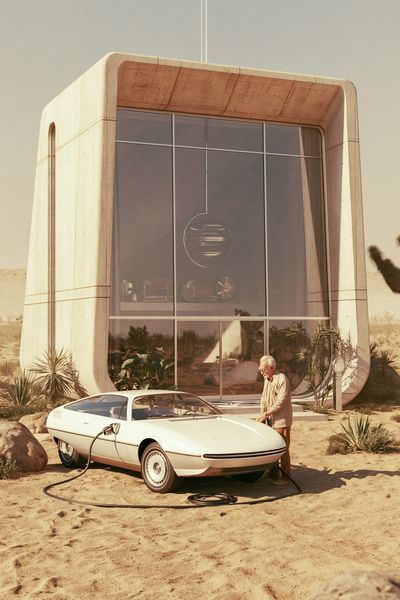 Desert Futurist House Poster. poster