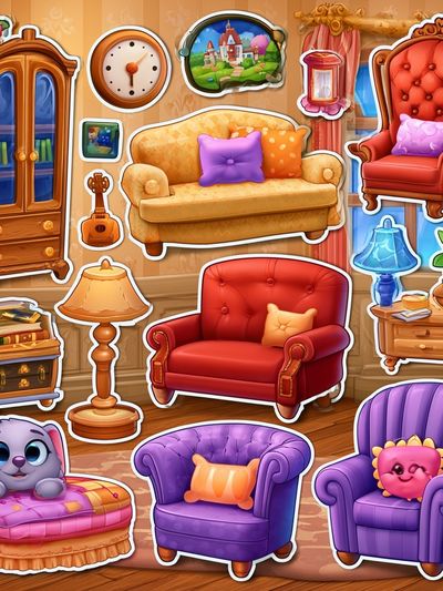 Whimsical Cartoon Furniture Poster. poster