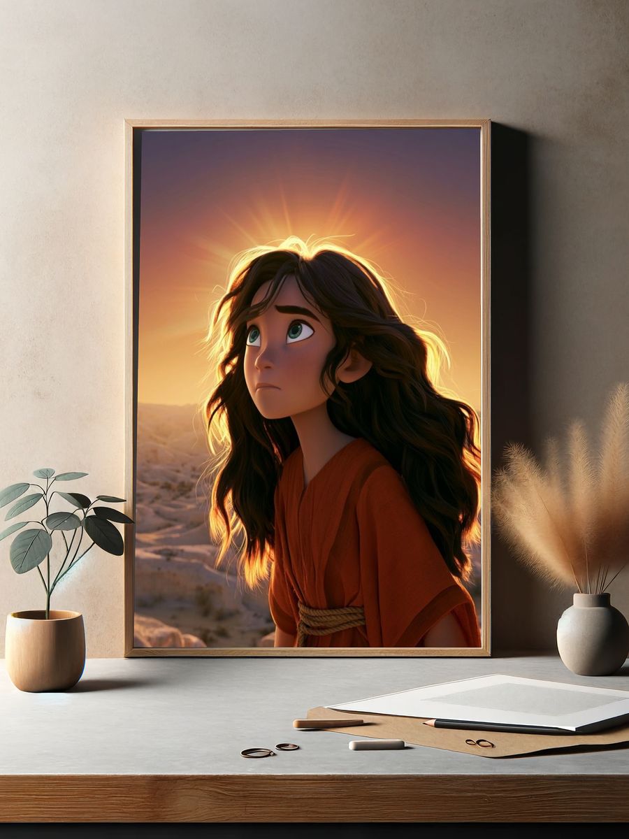 Desert Girl at Sunset Poster. — room view 2