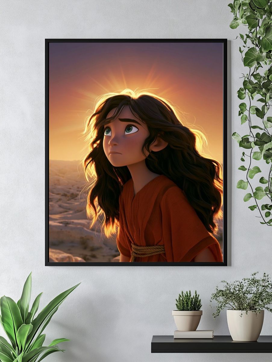 Desert Girl at Sunset Poster. — room view 4