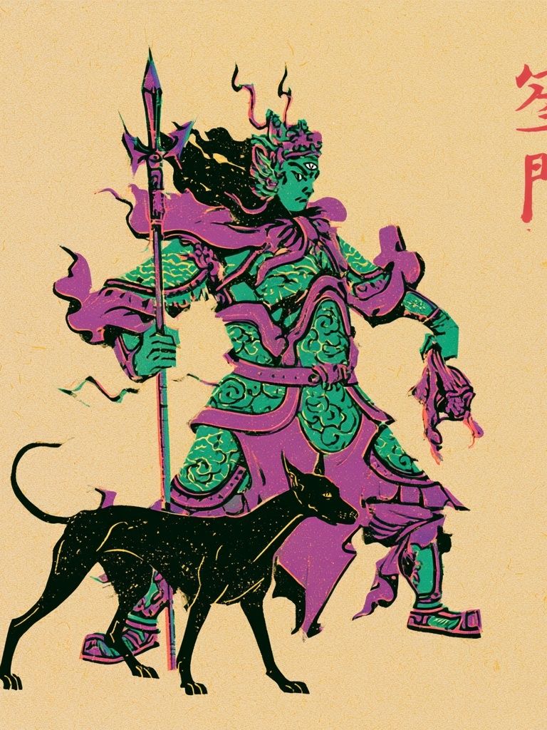 Mythic Warrior Illustration Poster. poster — illustration art