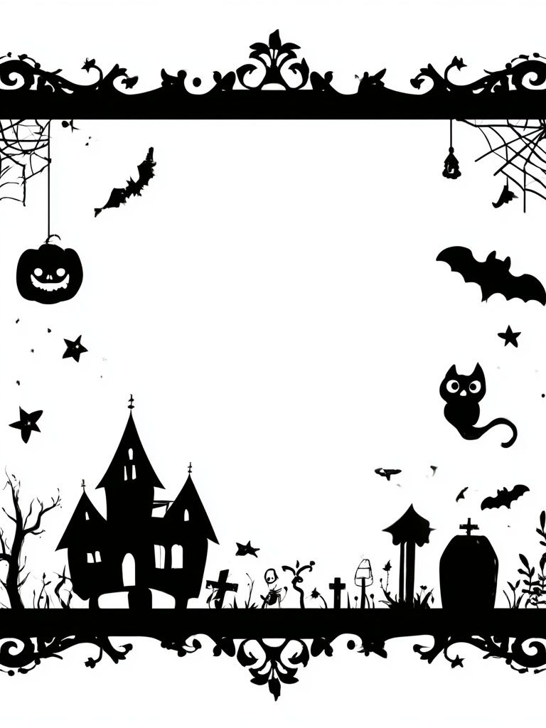 Halloween Haunted House Typography Print. poster detail