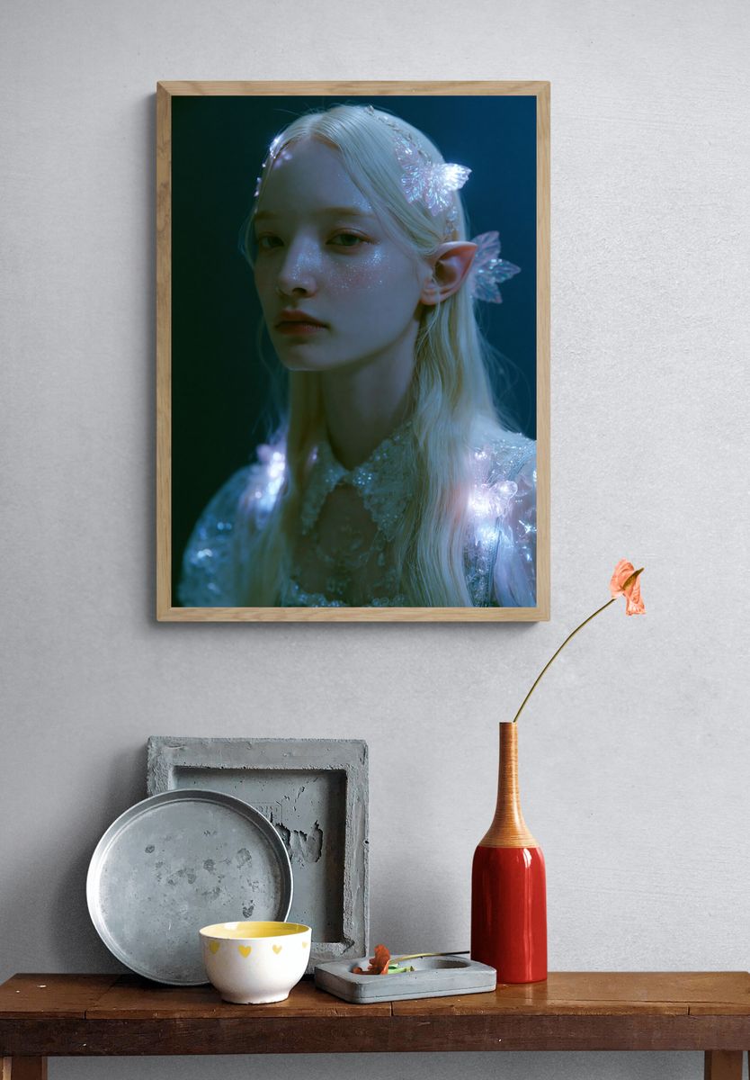 Elven Portrait Fantasy Print. — room view 3