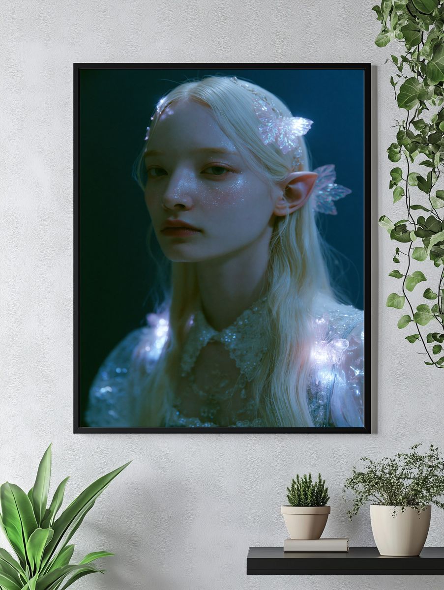 Elven Portrait Fantasy Print. — room view 4