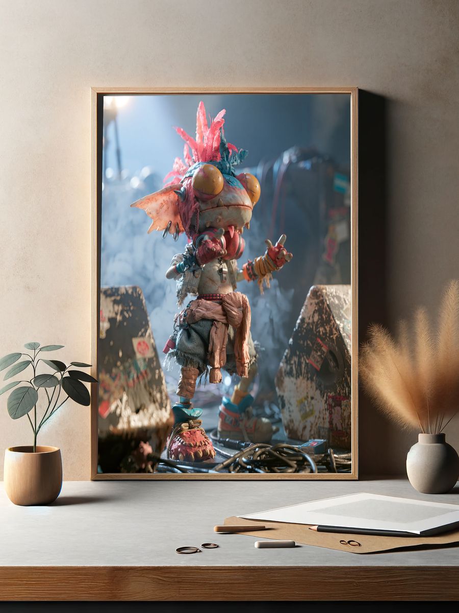 Punk Creature Digital Art Print. — room view 2