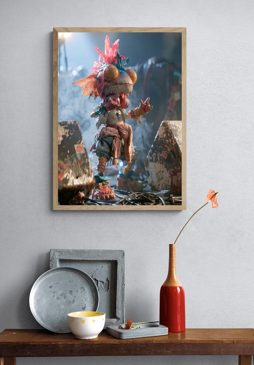 Punk Creature Digital Art Print. — room view 3