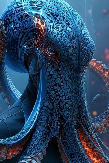 Octopus Digital Art Poster. poster detail