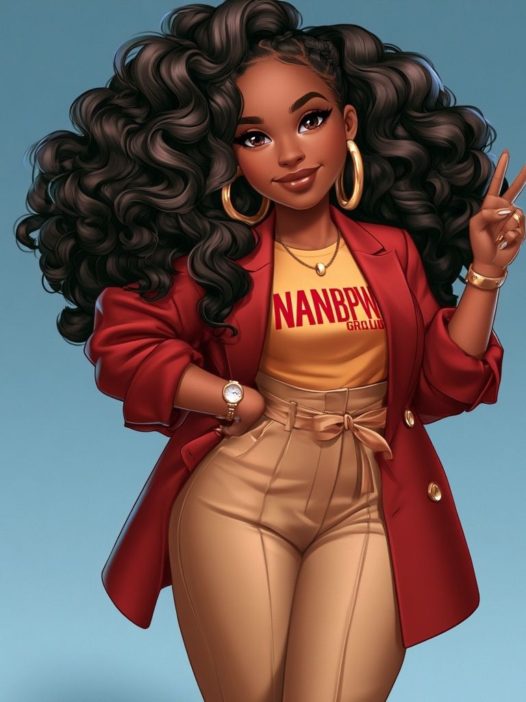 Stylish Black Girl Illustration Poster. poster — illustration art