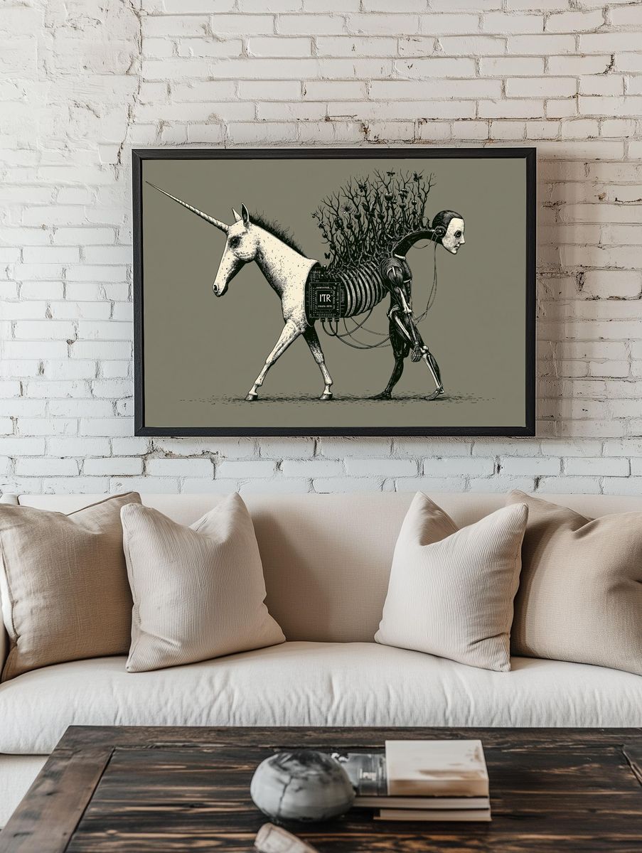 Unicorn Anatomy Illustration Poster. room preview