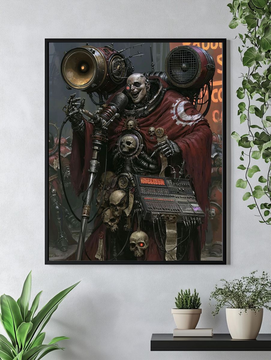 Cyberpunk War Priest Poster. — room view 4