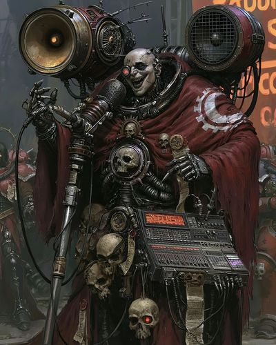 Cyberpunk War Priest Poster. poster