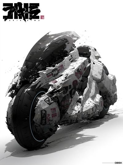 Akira Motorcycle Illustration Poster. poster print