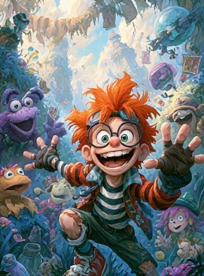 Whimsical Jungle Adventure Illustration Poster. poster