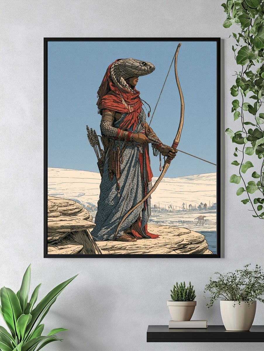 Desert Archer Illustration Print. — room view 4