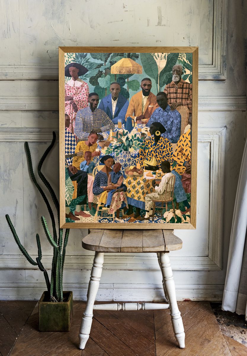 Family Gathering Botanical Illustration Poster. room preview