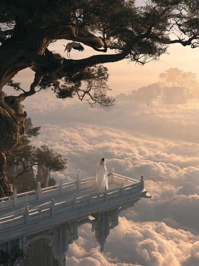 Cloud Temple Dreamscape Print.