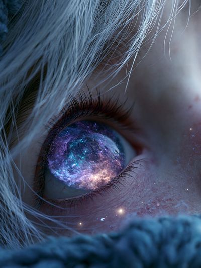 Cosmic Eye Portrait Print. poster