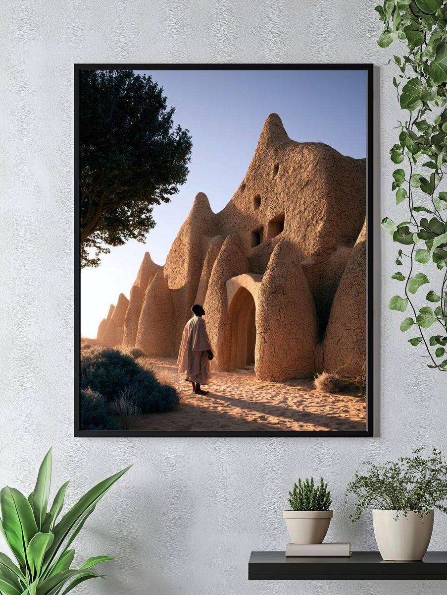 Desert Adobe Sanctuary Poster. — room view 4