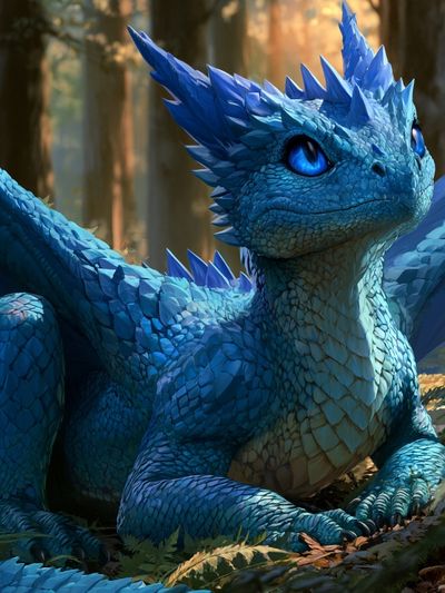 Blue Dragon Forest Poster. poster