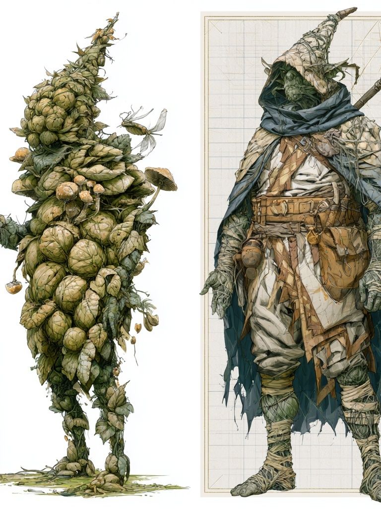 Forest Golem Fantasy Illustration Poster. poster detail