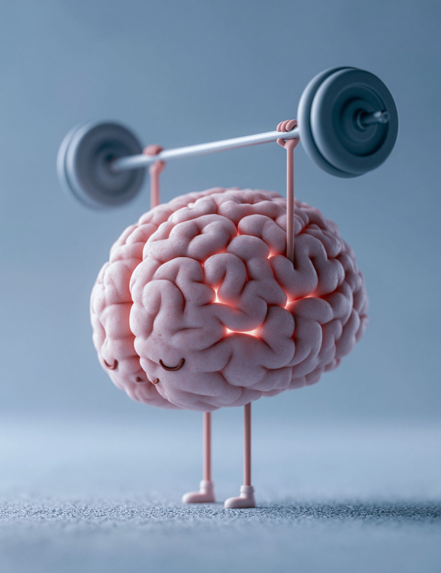 Brain Weightlifting Illustration Poster. poster detail