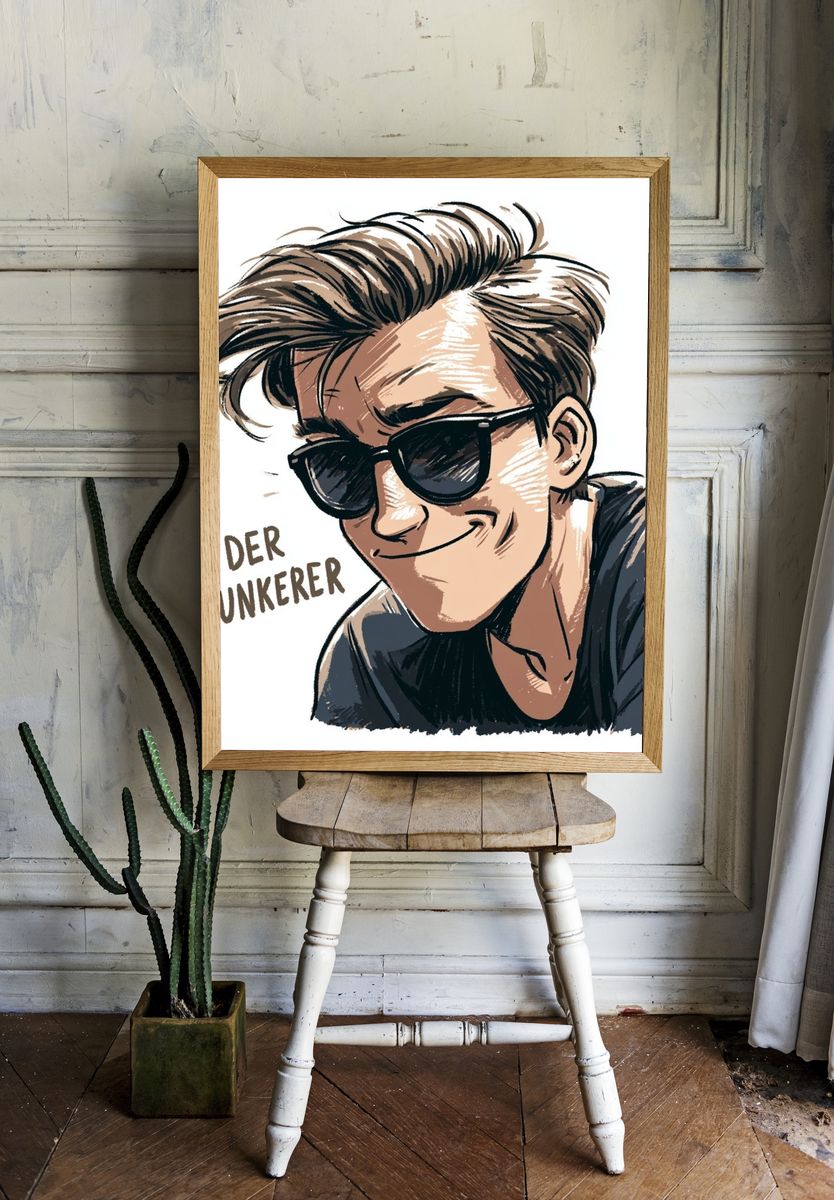 Der Flunkerer Portrait Print. — room view 1