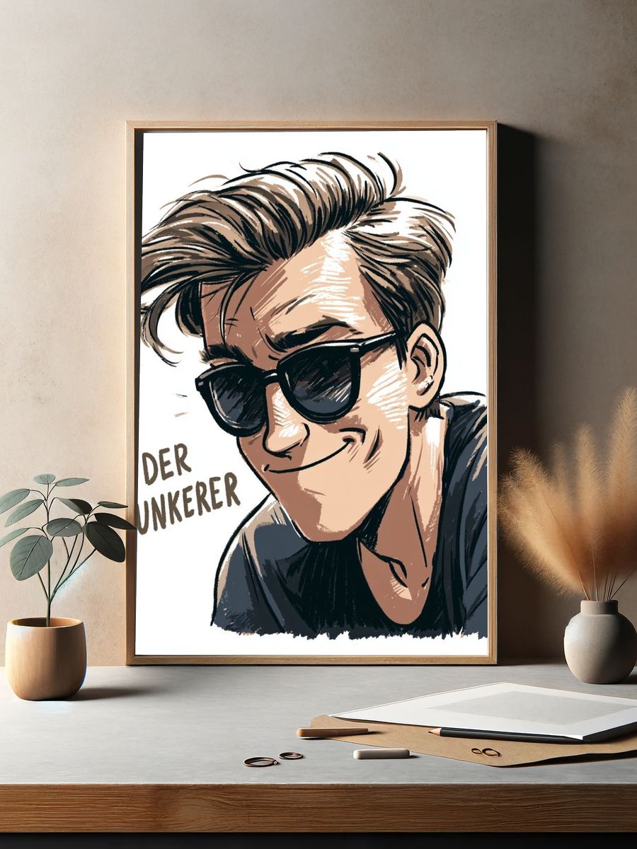 Der Flunkerer Portrait Print. — room view 2