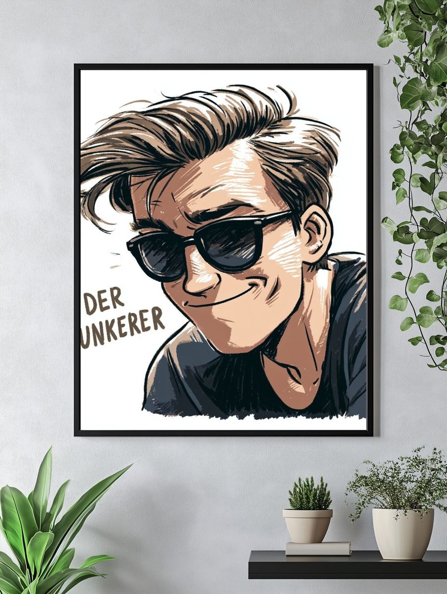 Der Flunkerer Portrait Print. — room view 4