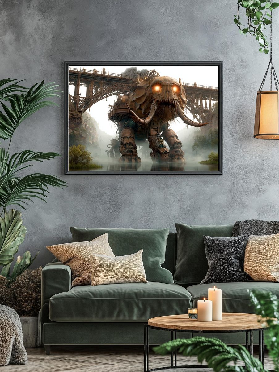 Prompt-Ingestion Robot Illustration Poster. — room view 4