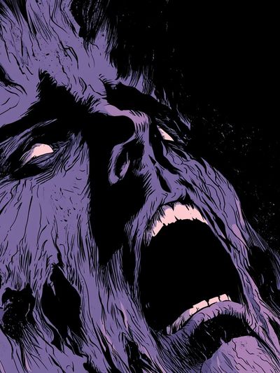 Screaming Face Illustration Poster. poster