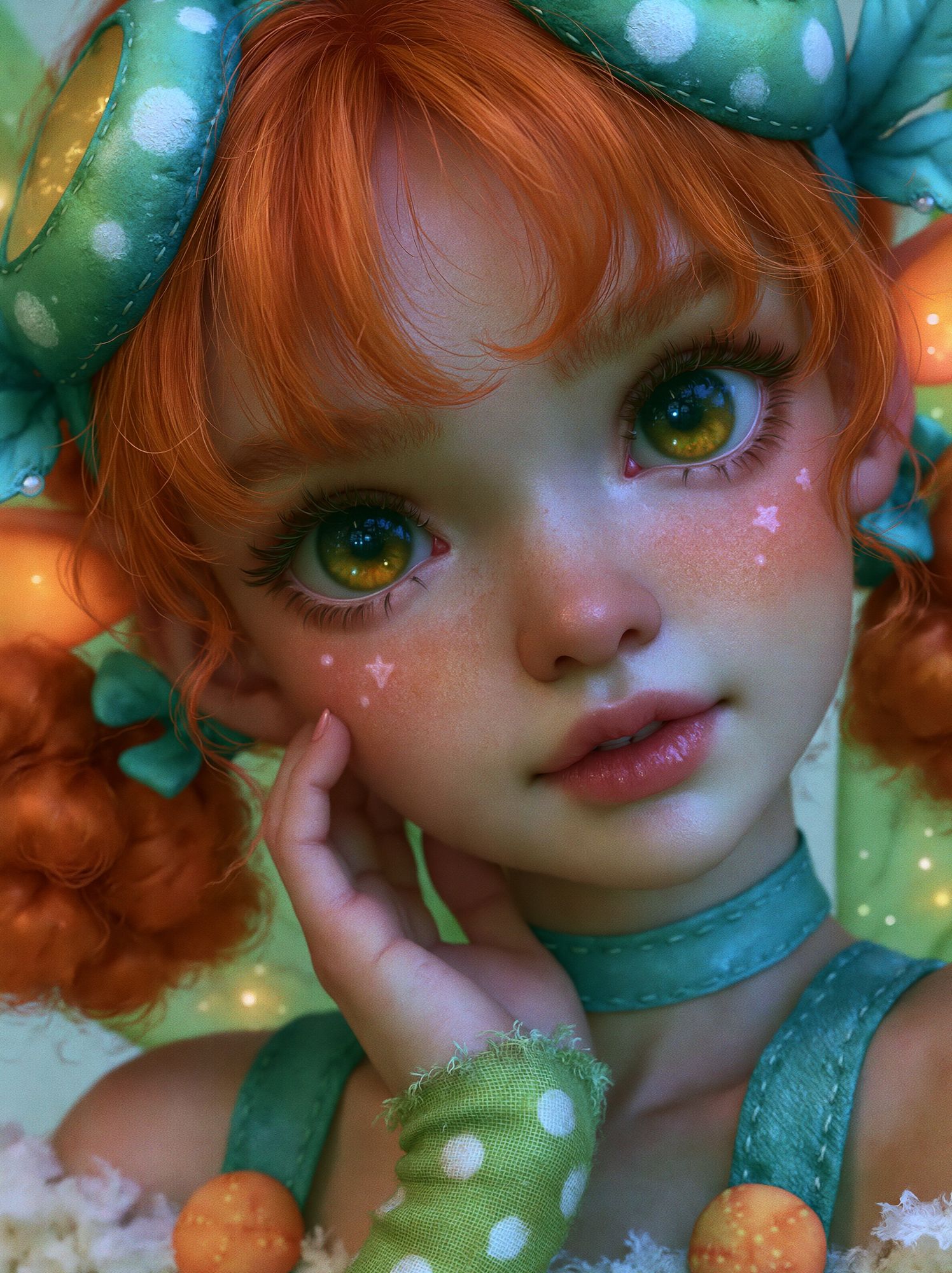 Fantasy Girl Portrait Illustration Poster. poster — illustration art