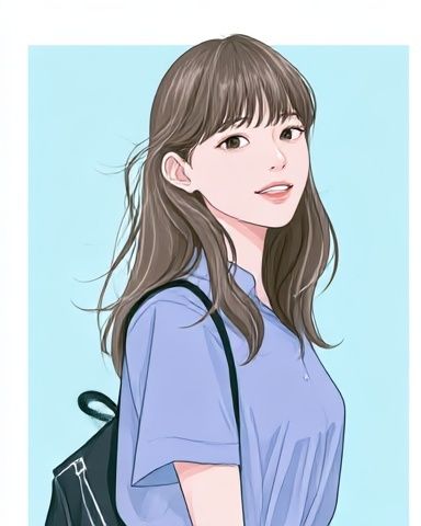 Young Woman Portrait Illustration Poster. poster — illustration art